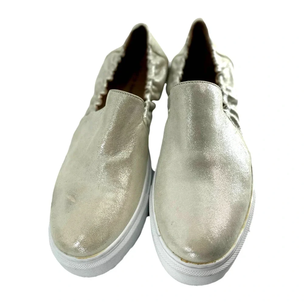 Laura Bellariva Gold Metallic Slip-On Sneaker European Size 37 EUC - Picture 3 of 10
